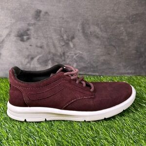Vans ISO 1.5 Suede Casual Sneakers Comfort Walking Shoes Maroon Womens 6.5‎